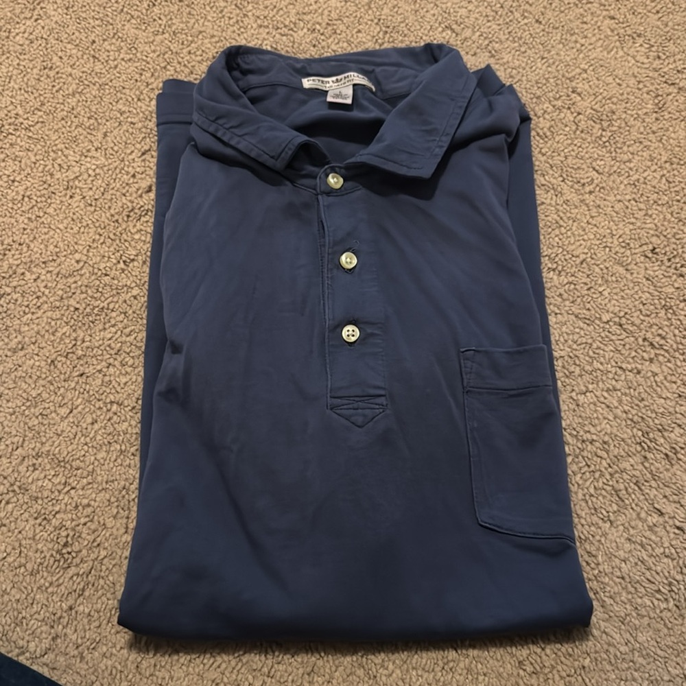 Peter Millar tailored fit left pocket polo